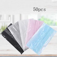 50 шт. 3 слоя пыле для лица Защитная крышка маски Анти-пыль одноразовые хирургические медицинские салон сварочная маски со ртом для лица