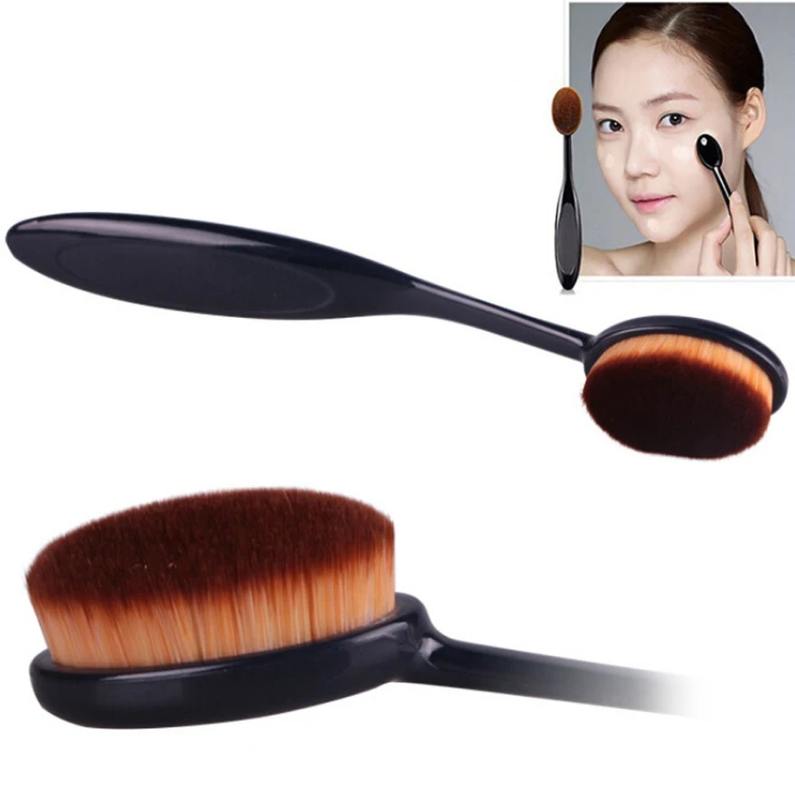 Pro Cosmetic Makeup Face Powder Blusher font b Toothbrush b font Curve Foundation Brush
