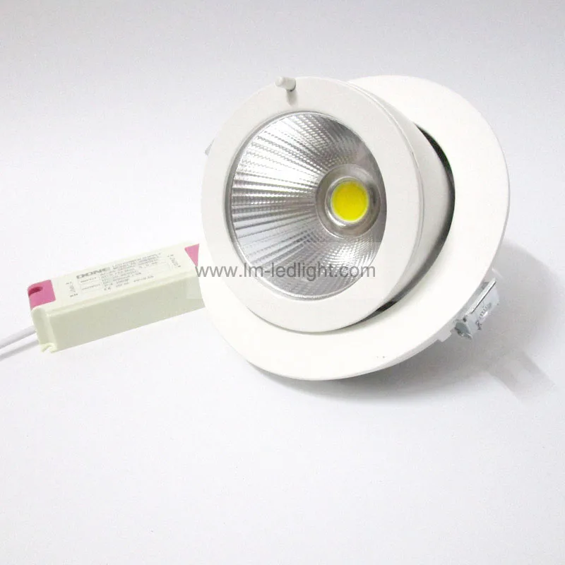 

dimmable led downlights lamps 20W Bridgelux COB recessed lighting warm white 3000K home lighting free ship 30pcs