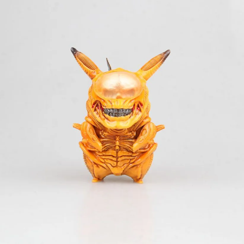 Смешные фигурки из ПВХ с изображением инопланетянина Пикачу 8 5 см Xenomorph Warrior Aliens VS