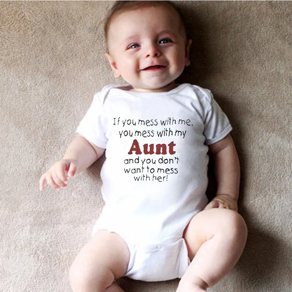 

Father Day Baby Bodysuit Toddler Newborn Infant Baby Girls Boys Jumpsuit Letter Outfits Set Aunt Clothing vetement enfant fille