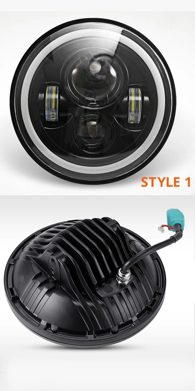 For Lada Niva 7inch Led Headlight HiLow Beam Light Halo Angle Eyes DRL Headlamp For Jeep Wrangler Off Road 4x4 suzuki samurai未标题-8