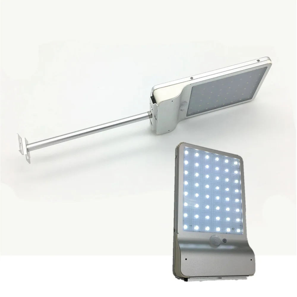 

3 Working Modes 48LED Solar Lights Aluminum Alloy Dim to Bright Motion Sensor Outdoor Wall Light Security Light Night for Garden