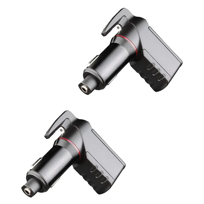 

USB Emergency Escape Tool Life-Saving Rescue Car Charger Spring Loaded Window Breaker Punch Seat Belt Cutter Hammer