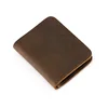 Men Genuine Leather Wallet Vintage Crazy Horse Leather Male Wallets Purse Famous Brand 6 Credit Card Slot Carteira Masculina 1