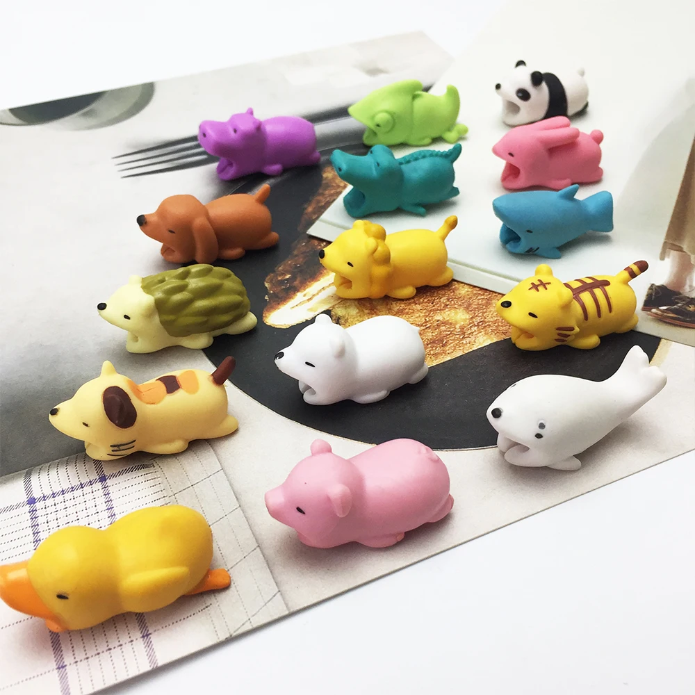

Universal Cable Bite Protector Cute Cartoon Animal Cable Winder for Phone Cable Cord Anti-Break Data Cable Protective Case Saver