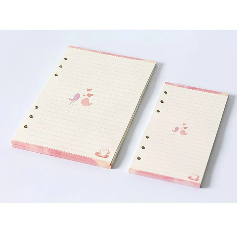 A5 A6 loose leaf notebook refills 6 holes rings binder spiral diary