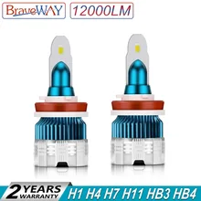 Buy BraveWay 2019 New Arrival H11 Led Lamp Diode Lamps for Cars H1 H4 H7 LED Headlight H8 H9 HB3 HB4 All for A Car Motobike Bulbs Free Shipping