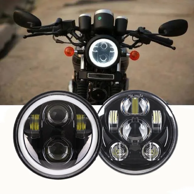 5.75" Motorcycle Projector LED Headlight For Motorcycle Bobber Cafe