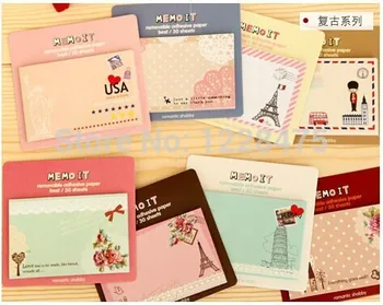 

NEW vintage travel Notepad / sticky note Memo / message post / Removable School Office Supply Escolar Papelaria Gift Stationery