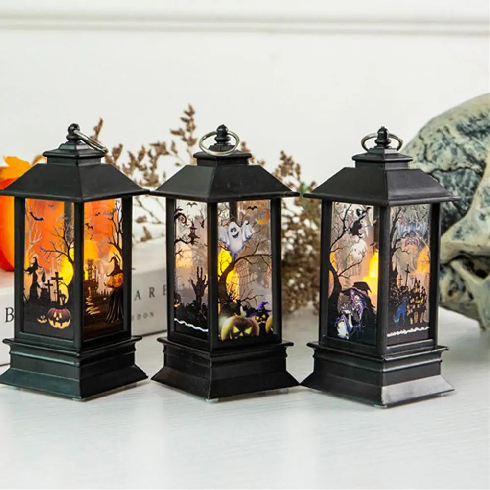 Halloween Decor LED Lamp Witch Pumpkin Graveyard Spooky Bar Table Party Light hot sale | Освещение