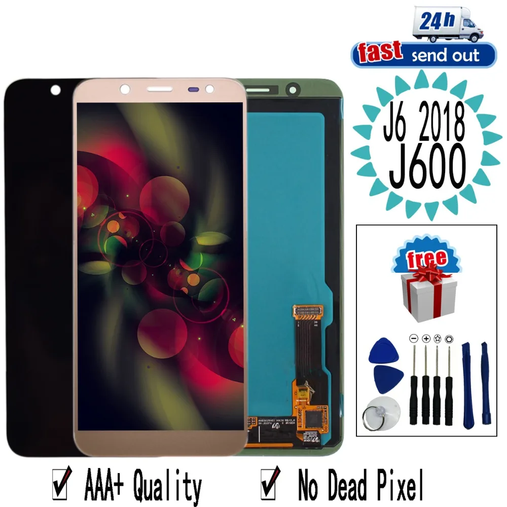 J600 ЖК дисплей для Samsung Galaxy J6 2018 SM j600F j600DS сенсорный экран протестированный
