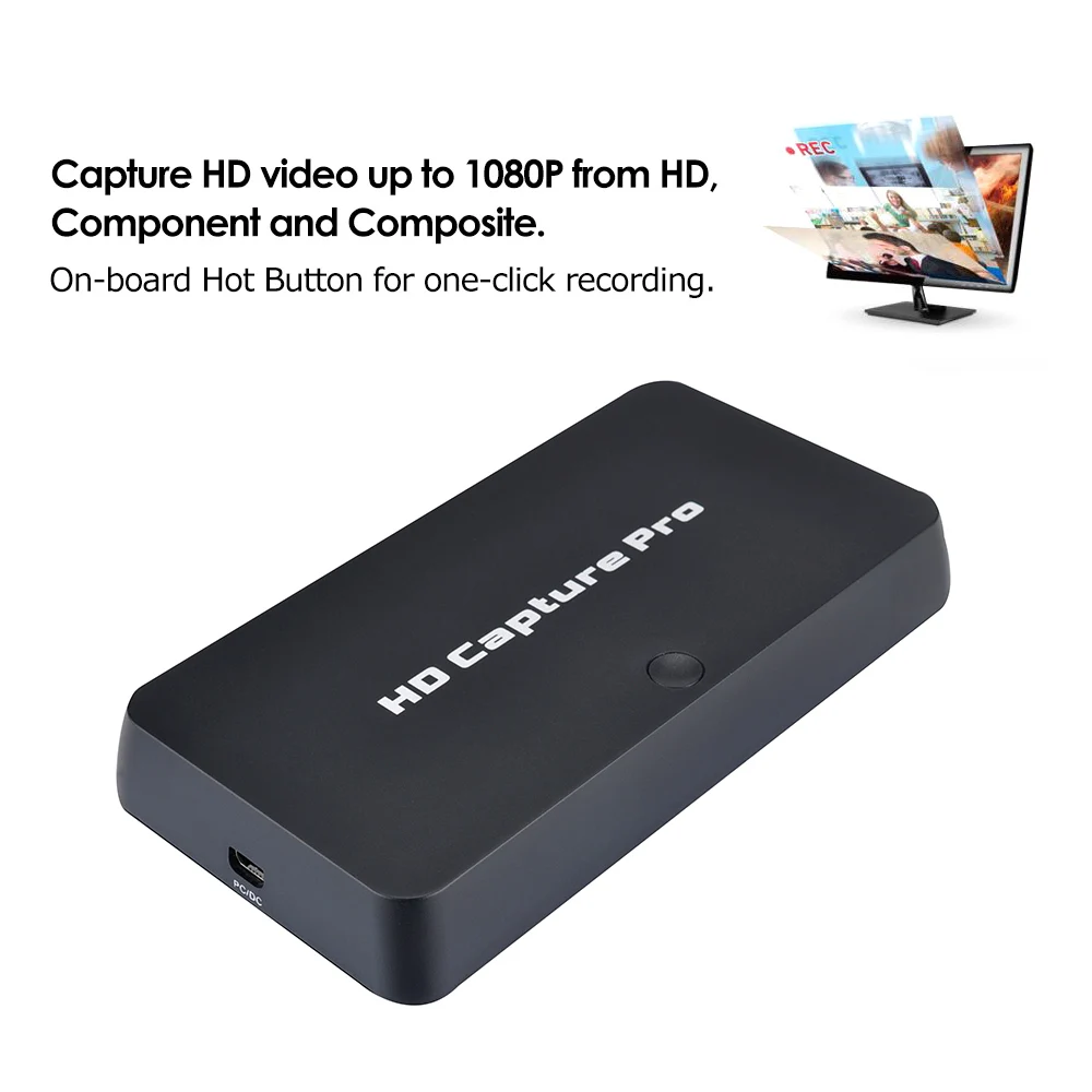 Ezcap295 HD видео audio capture pro, преобразовать HDMI/YPbPr к HDMI/USB флэш-диск, HDCP код, 1080 P для игрового оборудования