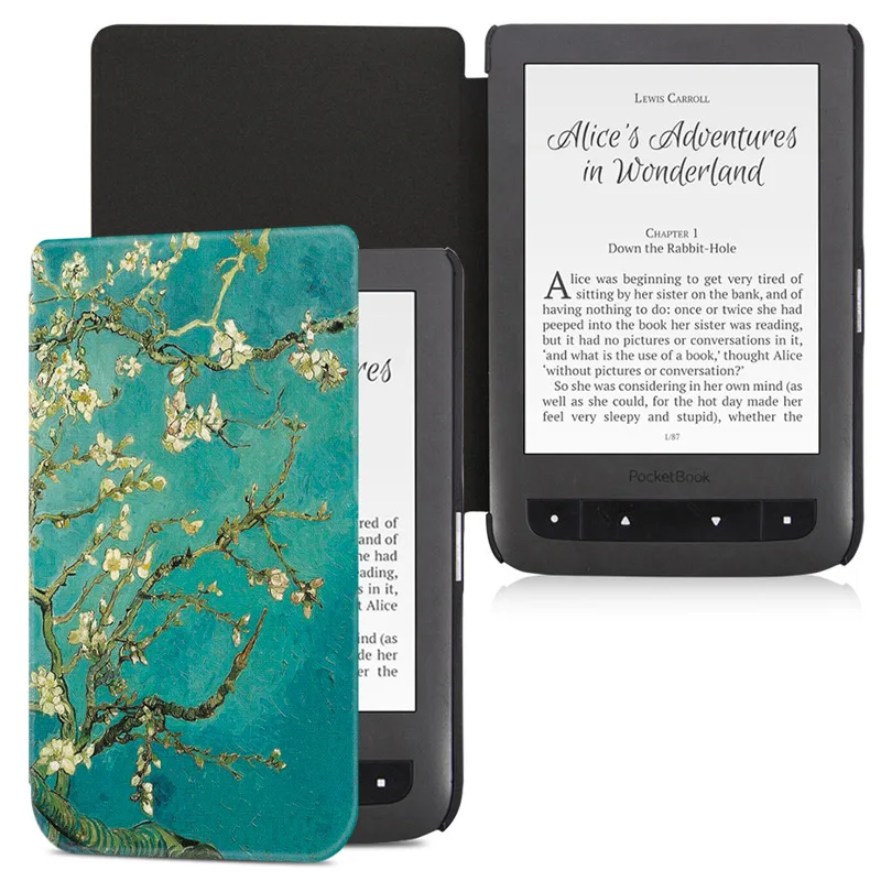 BoZhuoRui Case for Pocketbook 626/614/624/625/626plus/640 E-reader with Auto Sleep/Wake Pocketbook basic touch lux 2/3 Cover