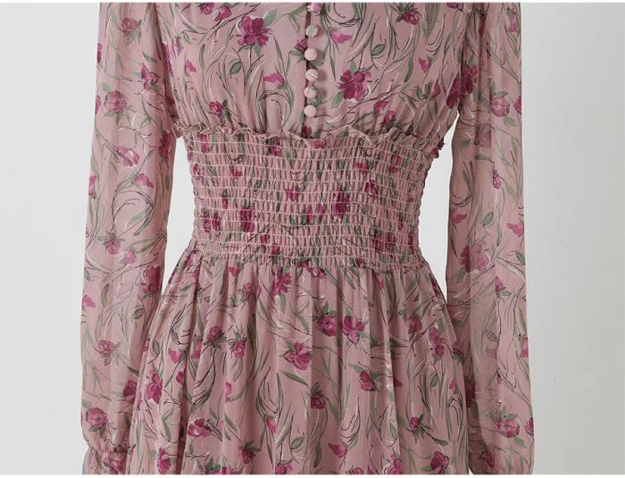 Платье с цветочным принтом для женщин из шифона рисунком Vestidos Vestido пляжное