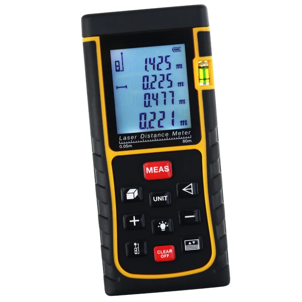 Digital 80m 262ft laser measuring tape distance meter range finder