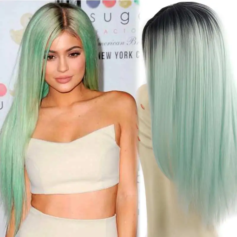 Long Ombre Wig font b Synthetic b font Cheap Wigs For Black Women 26 240g Long