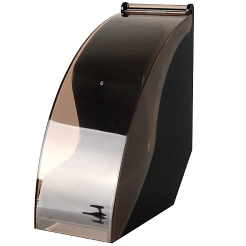 V60 держатель для фильтровальной бумаги/коническая фильтровальная бумажная коробка фильтровальная Подставка для хранения бумаги инструменты для кофе пыленепроницаемые с крышкой - Цвет: Black