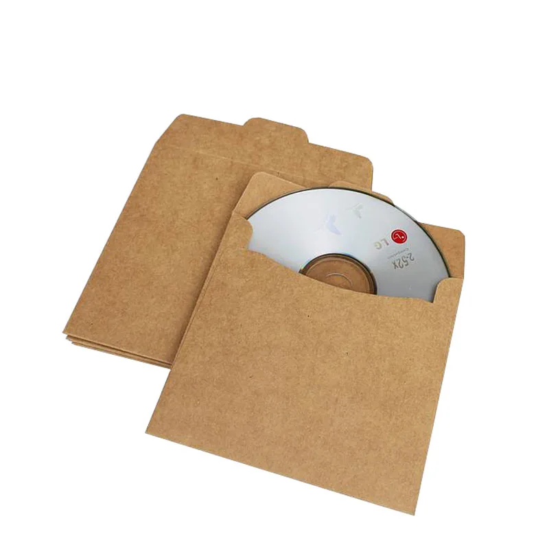 

5pcs Kraft CD Envelopes Bag Stationery Gift Card Envelopes Discs DVD Post Card Photo Storage Square CD Case Office School Favor
