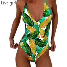 Liva girl, сексуальные цельные костюмы с принтом, новинка, для женщин, с подкладкой, Бразильская пляжная одежда, горячий набор, пляжный Монокини, купальник, бикини