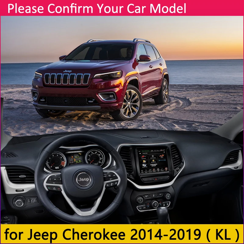 Для Jeep Cherokee KL анти-скольжения мат коврик на приборную панель Зонт приборной защиты автомобильные аксессуары