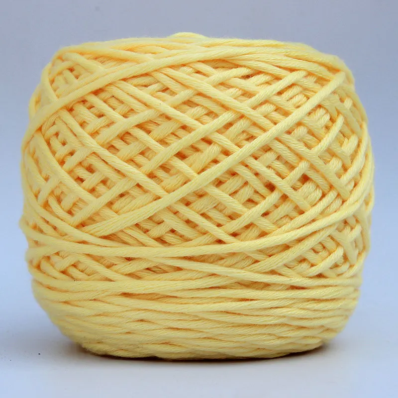 yellow 2 шт.,, 200 г* 2 пряжа, шарики из мериносовой шерсти, пряжа из молочного хлопка, плотная пряжа для вязания, мягкая нить для вязания - Цвет: yellow