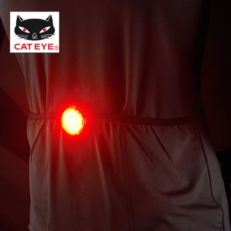 CATEYE USB Перезаряжаемый задний фонарь для велосипеда безопасный подседельный