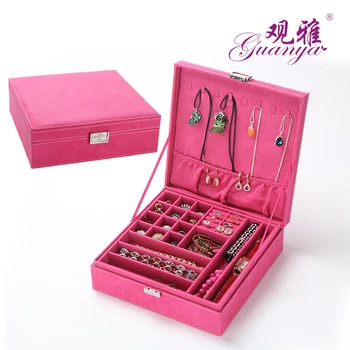 

The festive jewelry bag or jewelry gift box with a metal lock and have a key to protect your ring earrings bracelets necklaces