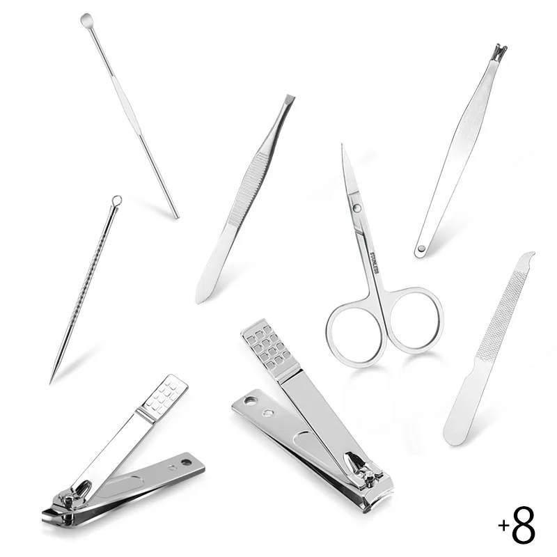 Spot Nail knife Set Household Nail Clippers Nail Trimming Stainless Steel 8 Sets Of Adult Manicure Tools