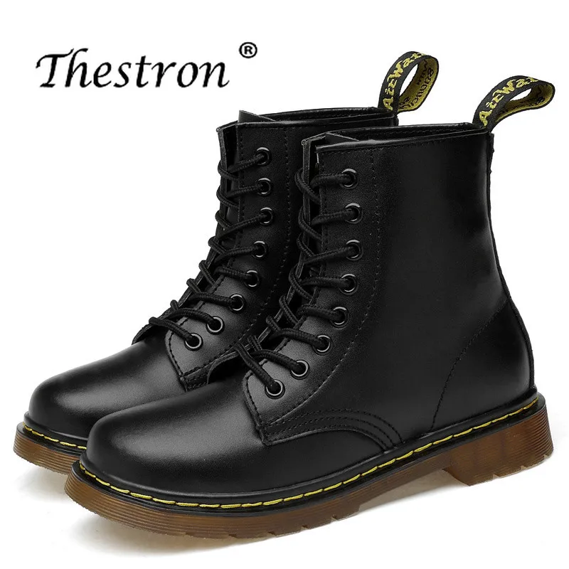 Thestron/ тренд г. мужские рабочие безопасные ботинки, люксовый бренд, повседневная мужская обувь, кожаные ботинки для мужчин, Нескользящие модные ботинки