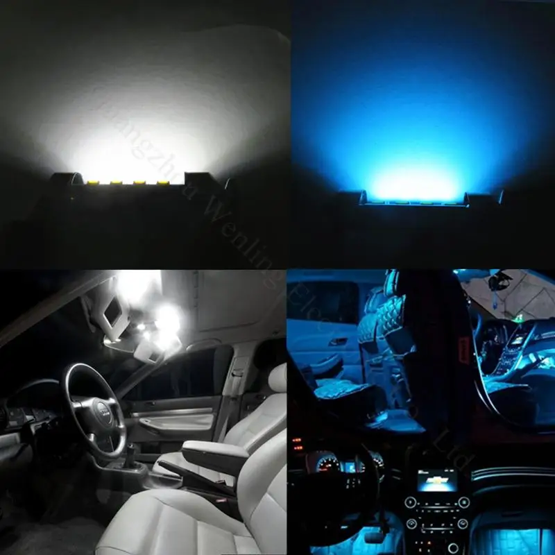 WLJH 31 мм C5W светильник 12 В 2835 SMD авто Внутреннее освещение свет s купольная
