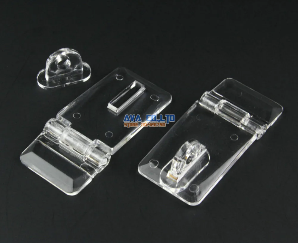 Clear Acrylic Plastic Hasp Latch Plexiglass Hasp 55x24mm 10