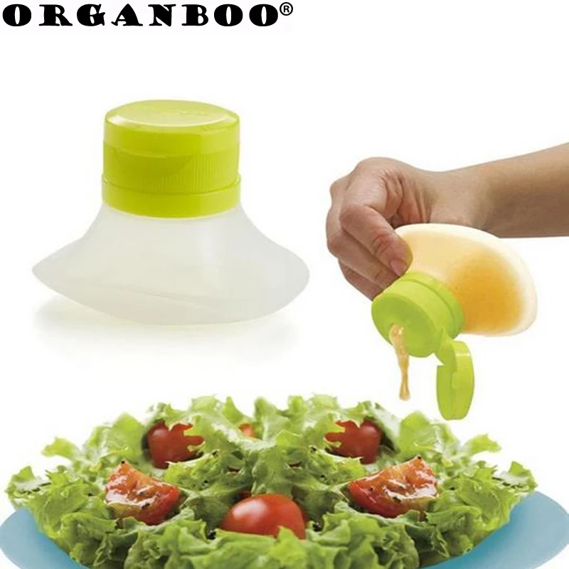 

1PC Silicone Dressing Sauce Jars Squeeze Bottle Condiment Dispenser For Sauce Vinegar Oil Ketchup Cruet Kitchen Tool