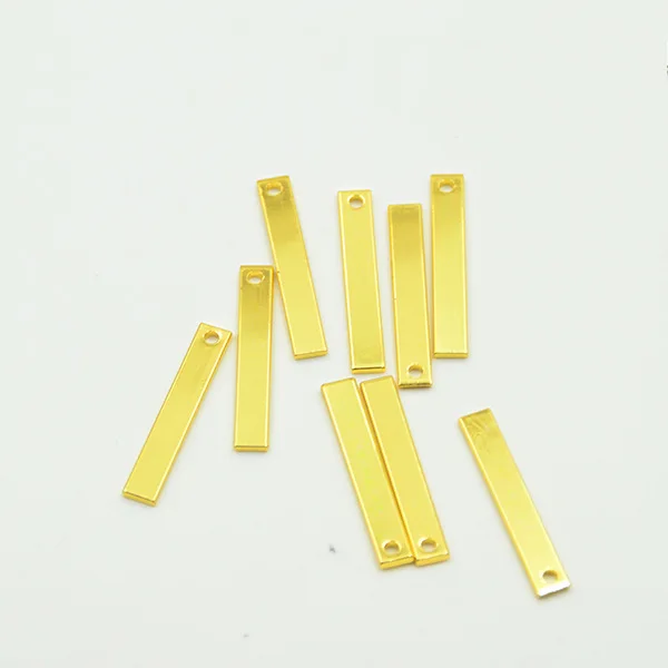 

50pcs/lot 4*22MM Golden/ Silver Plating Simple Long strip DIY Alloy Charms for Necklace&bracelets, Jewelry accessories