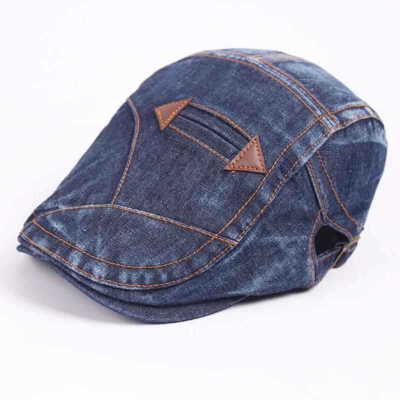 Мода Denim Берет Мужчин и Женщин Случайные Шляпу Vintage Cap Мужчин Gorras Casquette Береты Шляпы Boinas Плоские Крышки