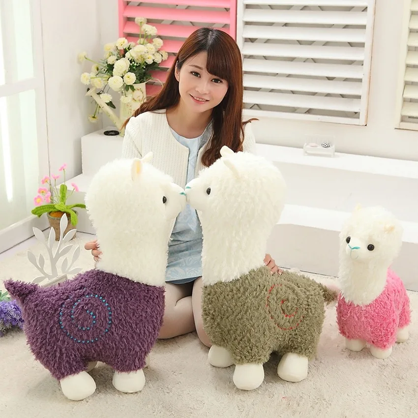 

45CM Alpaca Plush Doll Toy Fabric Sheep Stuffed Animal Plush Llama Yamma Birthday New Year Christmas Gift