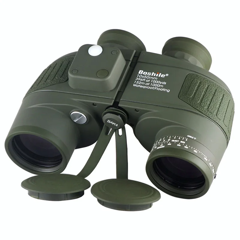 Binocular à Prova Água com Bússola Militar de Alta Boshile Binóculos Profissional Marinha Dwaterproof Qualidade Telescópio Ocular Focagem 10x50 18 Telescópio e binóculos