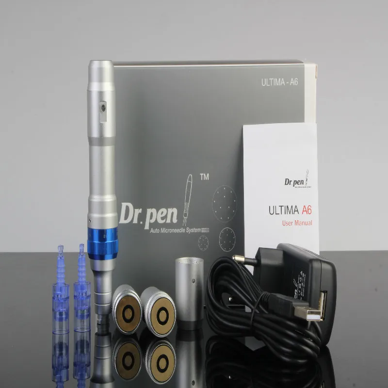 Novo sem Fio Mais Caneta Elétrica Poderosa Ultima a6 Microneedle Meso Recarregável 2020 dr 8 Rolo do derma