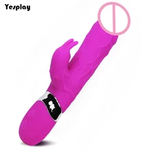 Sexo USB Rechargeable Vibrating Massage Dildo Vibrator Silicone G Spot Clitoris Stimulator Adult Sex Toys for Woman Sex Products