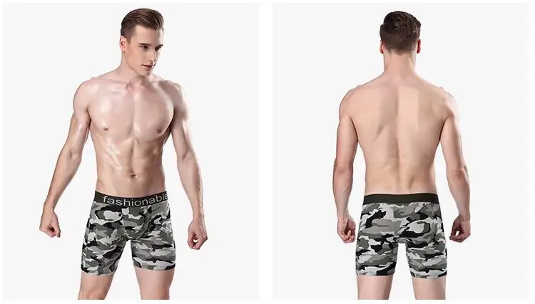 mens cotton boxer shorts Men Boxers Camouflage Long Underwear Short Boxer Breathable Shorts Mens Boxers Underpants Hombres Boxeador Big Size XXXXL male boxers