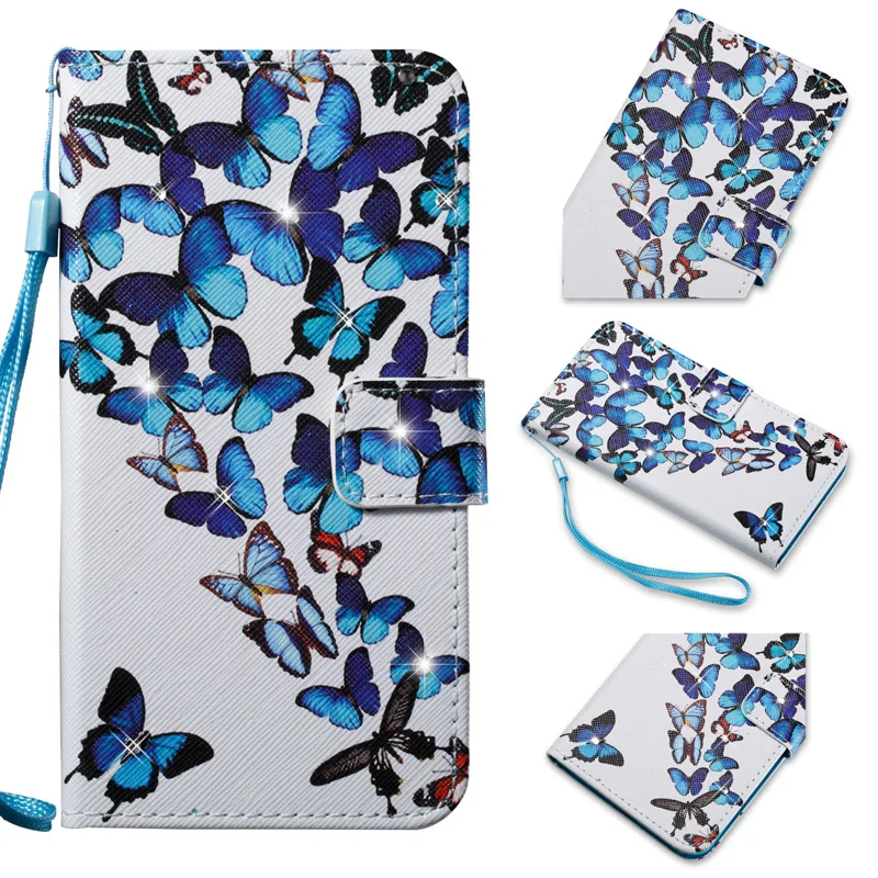 

Flip Wallet Diamond Painted Leather Phone Soft Silicone Cover Shell Coque Fundas for Huawei P9 Lite Y3II Y5II Y6II Honor 5A Case