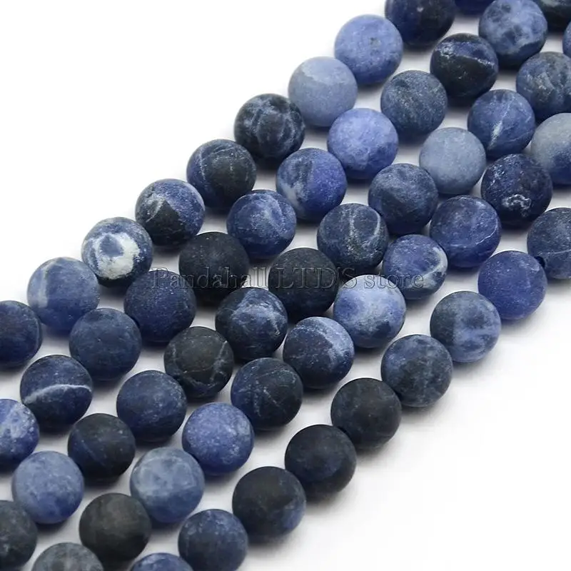 

Frosted Natural Round Beads 6mm Dia Strands 2A Quality Matte Sodalite Beads Strands for Jewelry Making