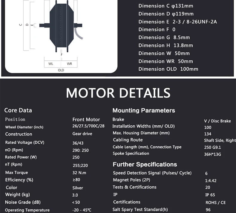 48 в 500 Вт ebike kit Bafang 8FUN передняя, Задняя Ступица моторное колесо для велосипеда комплект для переоборудования электрического велосипеда моторное колесо бесщеточный механизм