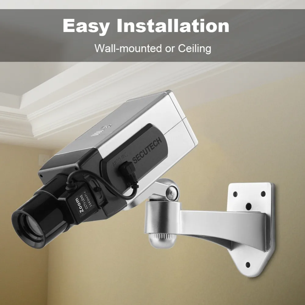 New Fake Dummy Camera Model Wall mounted Wireless Antenna Motion Detection Motorized Pan Control Led Light CCTV Security Cameras