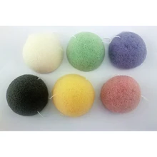 5 шт случайный цвет круглой формы Konjac Губка косметический спонж губка для очистки лица Натуральный аморфофаллюс коньяк слоеное приспособление для очистки лица
