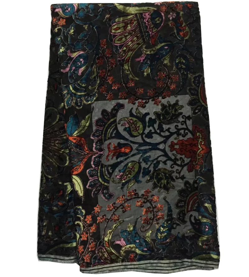 5 ярдов/шт) яркая африканская шелковистая бархатная кружевная ткань мягкая и гладкая с великолепным рисунком для изготовления праздничного платья VLB88