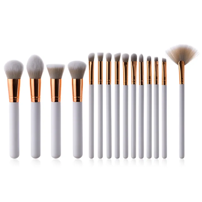 15 pcs High Quality Makeup Brushes sets foundation brushes Plastic