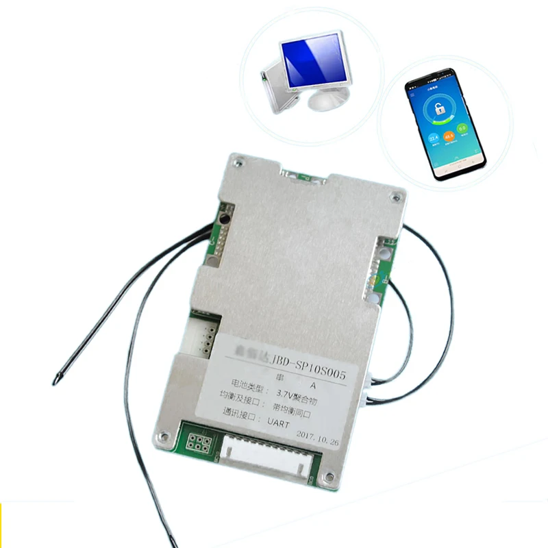 

Smart BMS 8S 24V Lifepo4 Lithium Battery Protection Poard Static Balance Charge Indicator 8 Cells with Communication APP PC UART