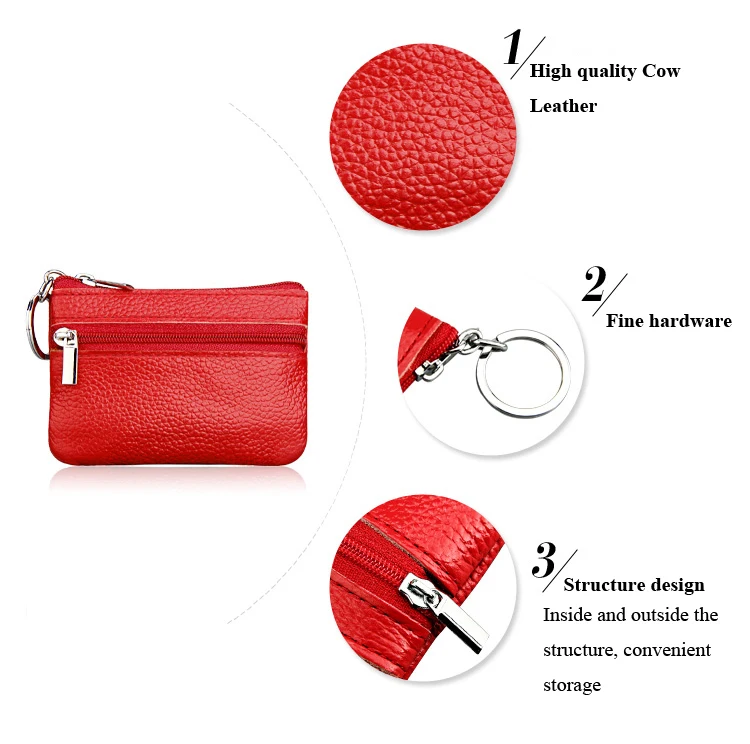 Lomelobo Women Genuine leather Coin Wallets bags holder L060 Details (05) Lomelobo Women small Genuine leather Coin Wallets