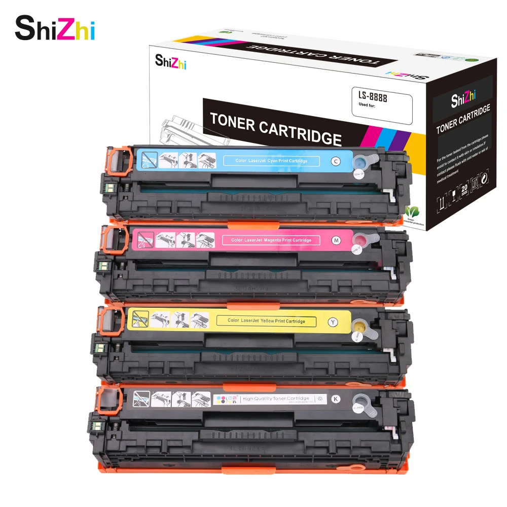 SHIZHI 320a совместимый тонер картридж HP CE320A CE321A CE322A CE323A 128A 320 321 322 323 laserjet CM1415 CM1415fn 1415 CP1525|Картриджи с тонером| |
